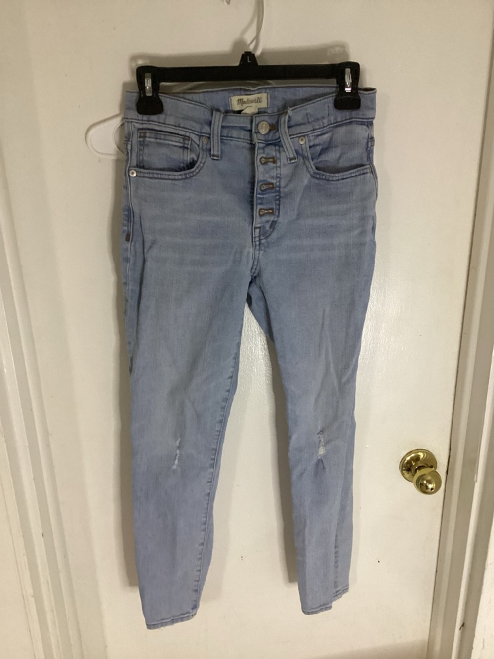 Madewell 9” High Rise Button Fly Skinny Jeans Size 26